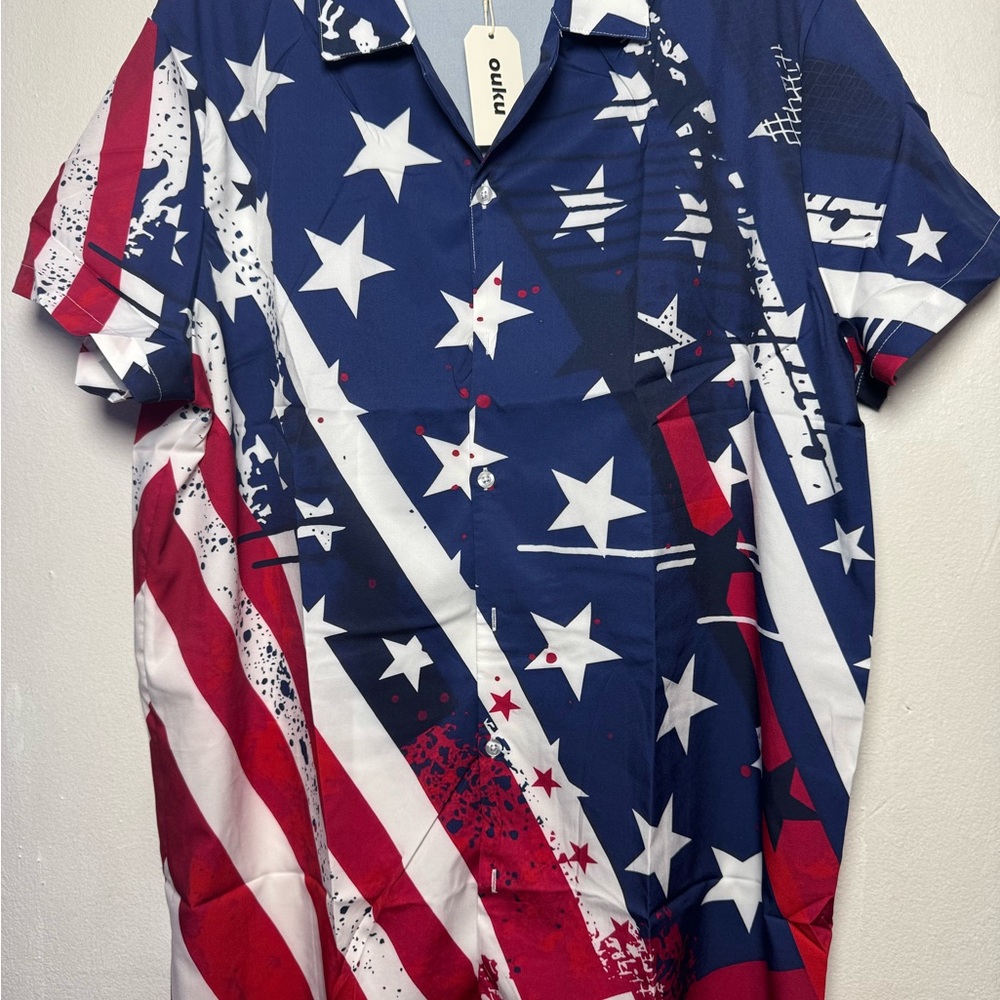 Tshirt Center Red, White, and Blue Star Shirt